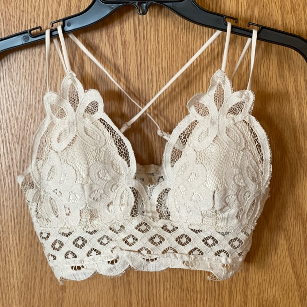 Tan Lace Bralette
